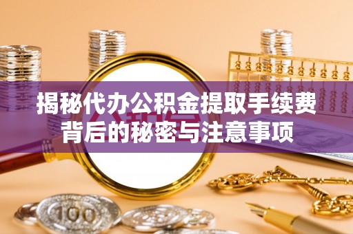 伊川揭秘代办公积金提取手续费背后的秘密与注意事项